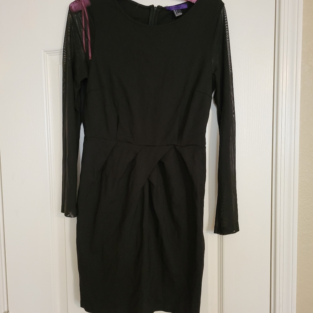 Long sleeved black dress